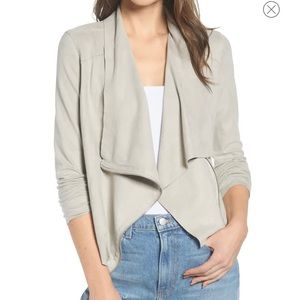 BLANKNYC: Drape Front Faux Suede Jacket